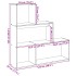 Librería divisora 3 niveles madera negro 123x29x123
