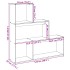 Librería divisora 3 niveles madera envejecida 123x29x123