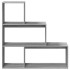 Librería divisora 3 niveles madera gris Sonoma 123x29x123