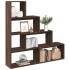 Librería divisora 4 niveles marrón roble 143,5x29x143,5