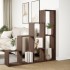 Librería divisora 4 niveles marrón roble 143,5x29x143,5