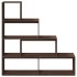 Librería divisora 4 niveles marrón roble 143,5x29x143,5