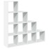 Librería divisora 4 niveles madera blanca 131,5x29x131,5