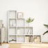 Librería divisora 4 niveles madera blanca 131,5x29x131,5