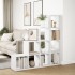 Librería divisora 4 niveles madera blanca 131,5x29x131,5