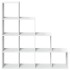 Librería divisora 4 niveles madera blanca 131,5x29x131,5