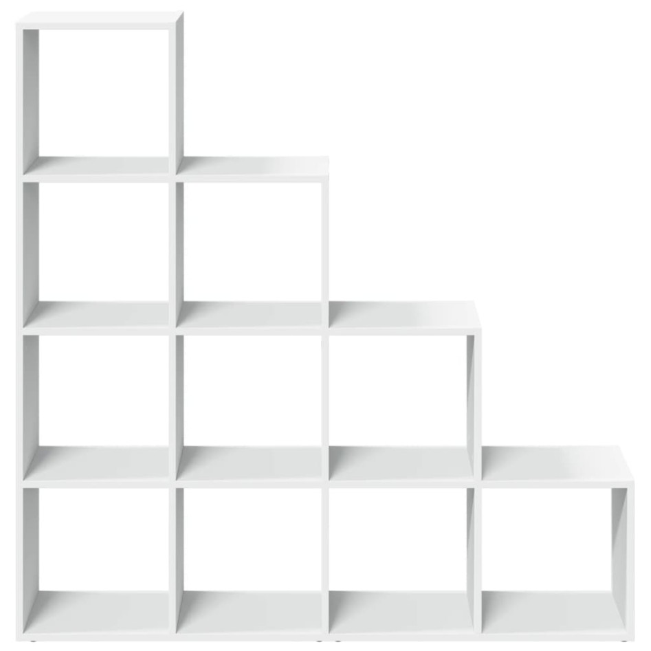 Librería divisora 4 niveles madera blanca 131,5x29x131,5