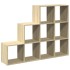 Librería divisora 3 niveles madera Sonoma 137,5x29x103,5