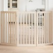 Puerta para perros plegable 3 paneles madera de álamo 150 cm