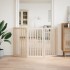 Puerta para perros plegable 3 paneles madera de álamo 150