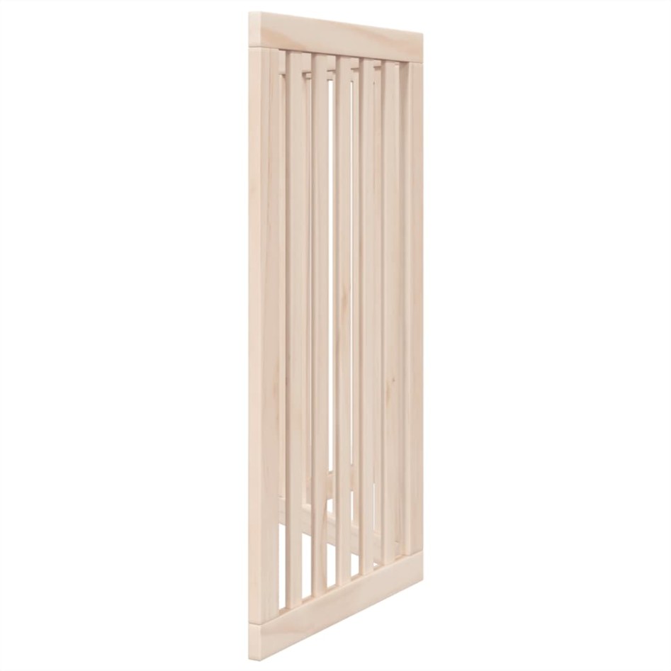 Puerta para perros plegable 3 paneles madera de álamo 150