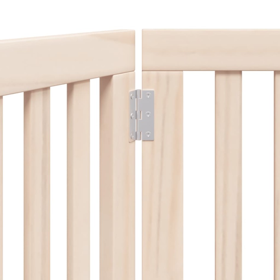 Puerta para perros plegable 3 paneles madera de álamo 150
