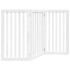 Puerta para perros plegable 3 paneles madera álamo blanca