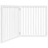 Puerta para perros plegable 2 paneles madera álamo blanca