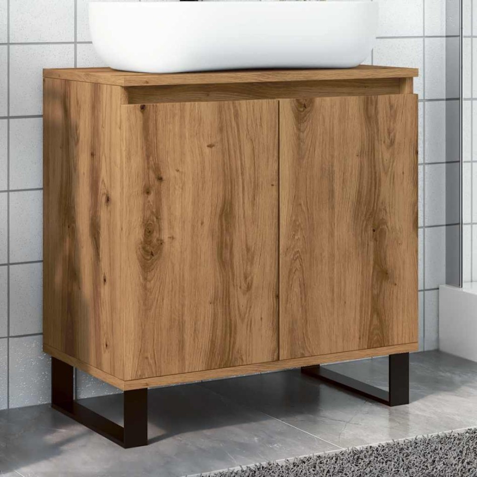 Armario de baño madera de ingeniería roble artisan 58x33x60