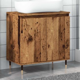 Armario de baño madera de ingeniería envejecida 58x33x60