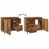 Armario de baño madera de ingeniería envejecida 65x33x60
