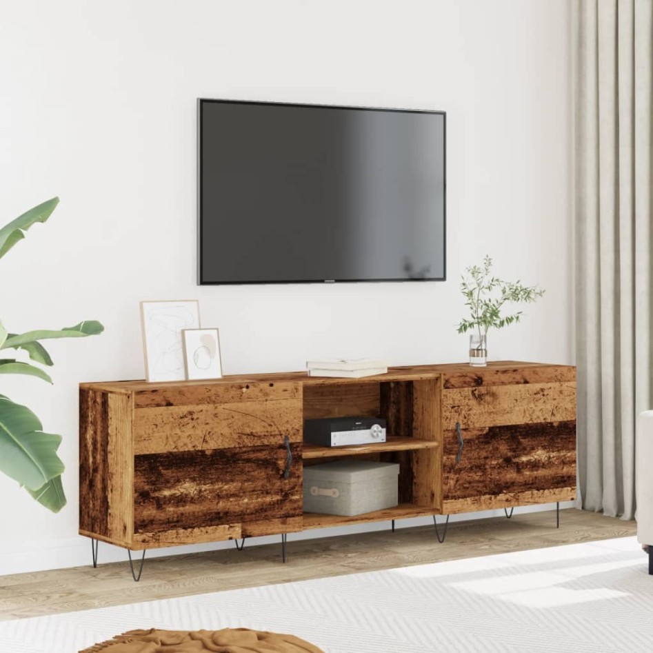 Mueble de TV madera de ingeniería envejecida 150x30x50