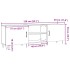 Mueble de TV madera de ingeniería envejecida 150x30x50