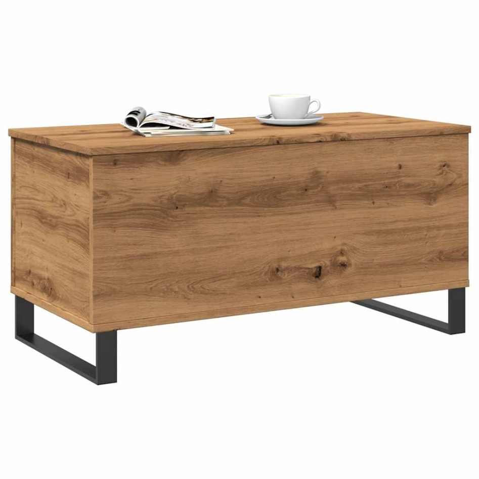 Mesa de centro madera de ingeniería roble artisan 90x44,5x45