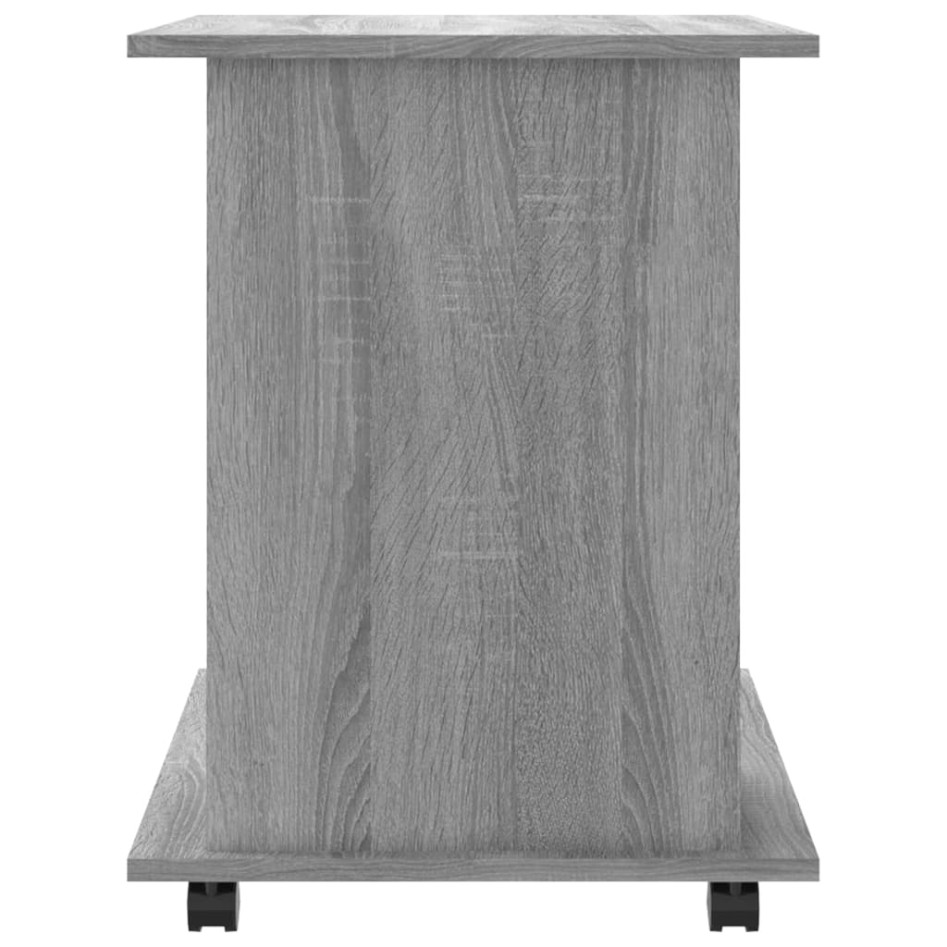 Armario con ruedas madera contrachapada gris Sonoma 60x45x60