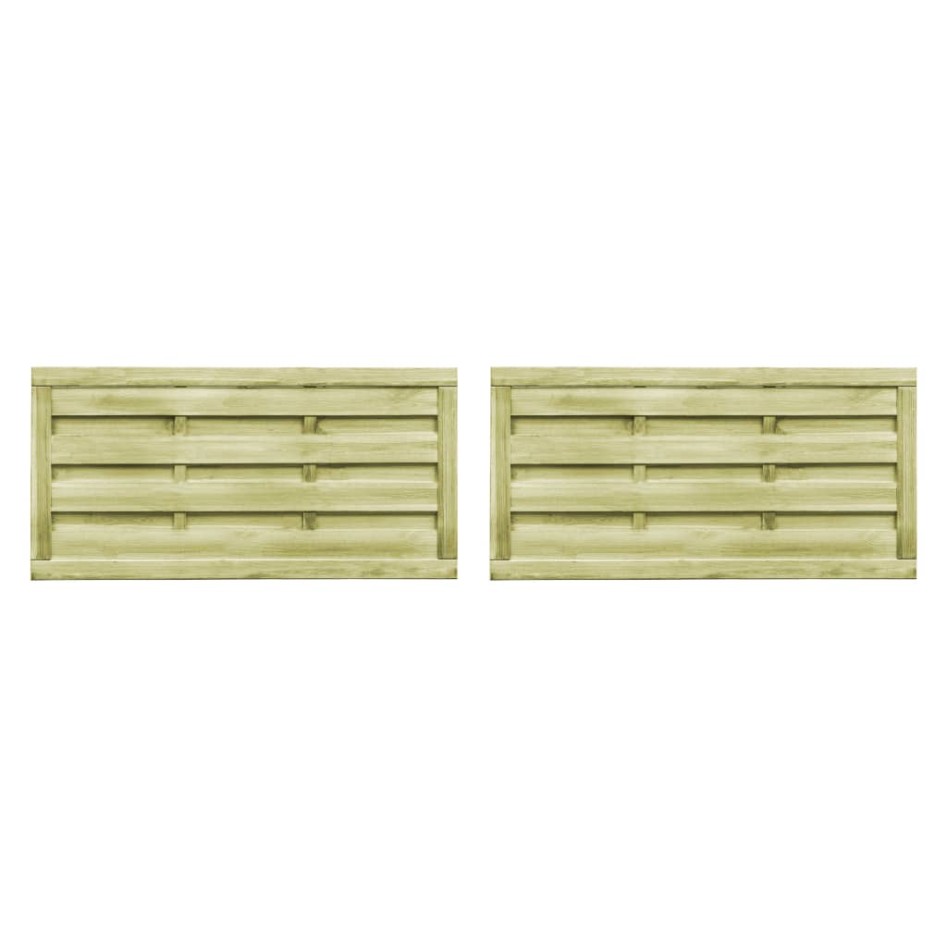 Puertas valla 2 uds madera pino impregnada 150x75 cm