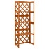 Enrejado con estantes madera maciza de abeto 55x30x140