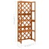 Enrejado con estantes madera maciza de abeto 55x30x140