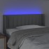 Cabecero con LED de tela gris claro 103x16x78/88