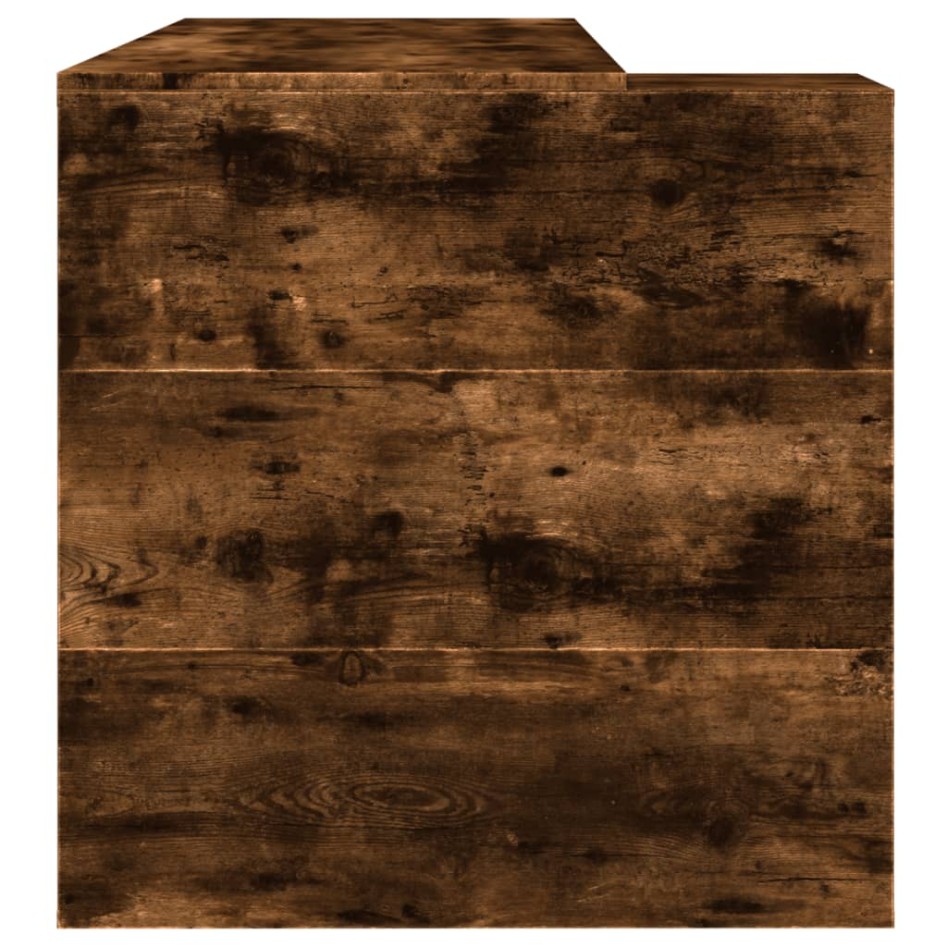 Escritorio madera de ingeniería roble ahumado 123,5x73,5x75