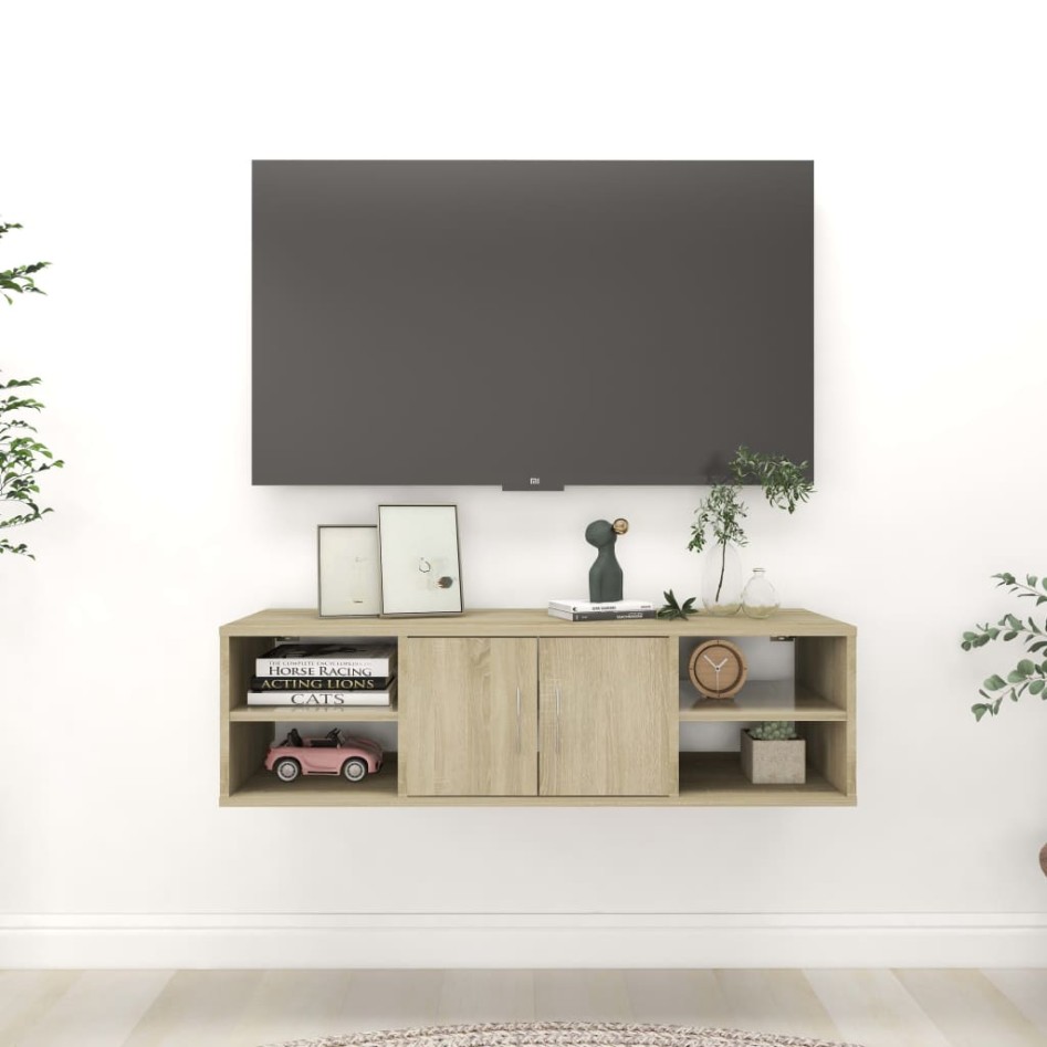 Estantería pared madera contrachapada roble Sonoma 102x30x29