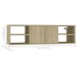 Estantería pared madera contrachapada roble Sonoma 102x30x29