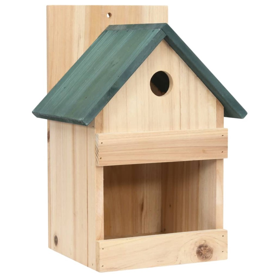 Casa para pájaros 4 unidades madera de abeto 23x19x33