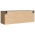 Armario de pared madera maciza de pino marrón miel 100x30x35