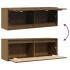 Armario de pared madera maciza de pino marrón miel 100x30x35