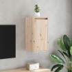 Armario de pared 2 uds madera maciza de pino 30x30x60 cm
