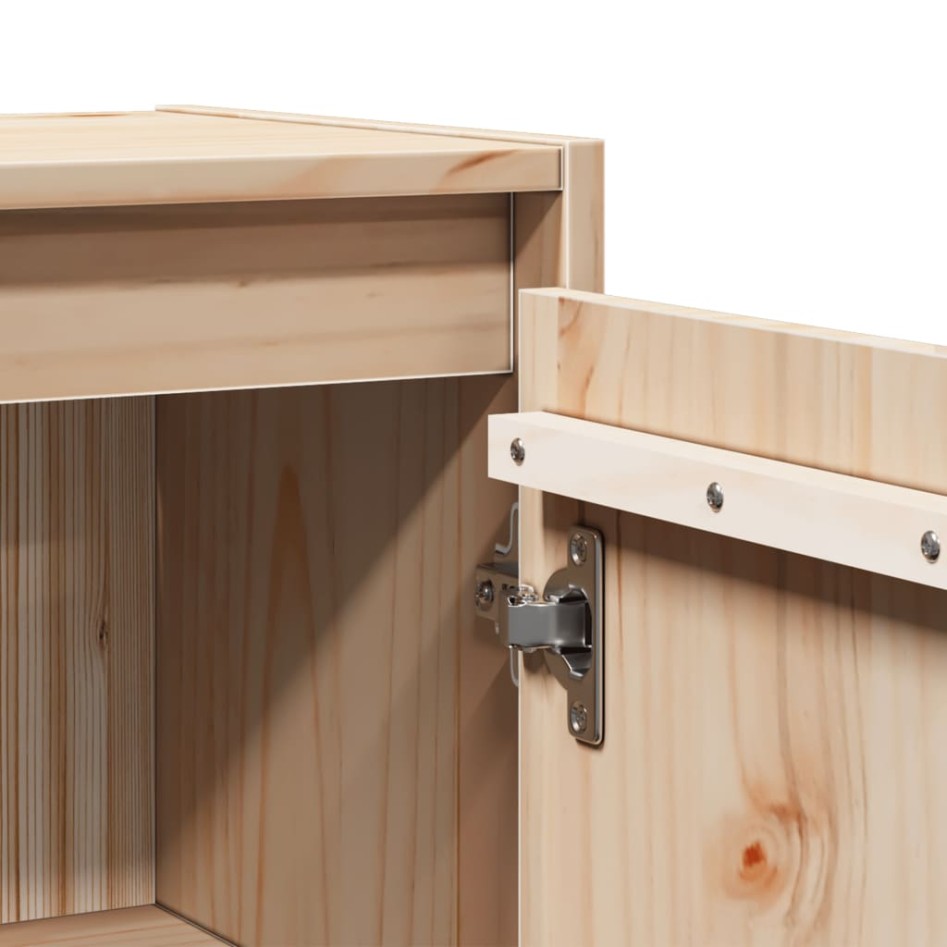 Armario de pared 2 uds madera maciza de pino 30x30x60