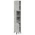 Armario de baño madera contrachapada gris hormigón 30x30x190