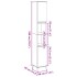 Armario de baño madera contrachapada gris hormigón 30x30x190