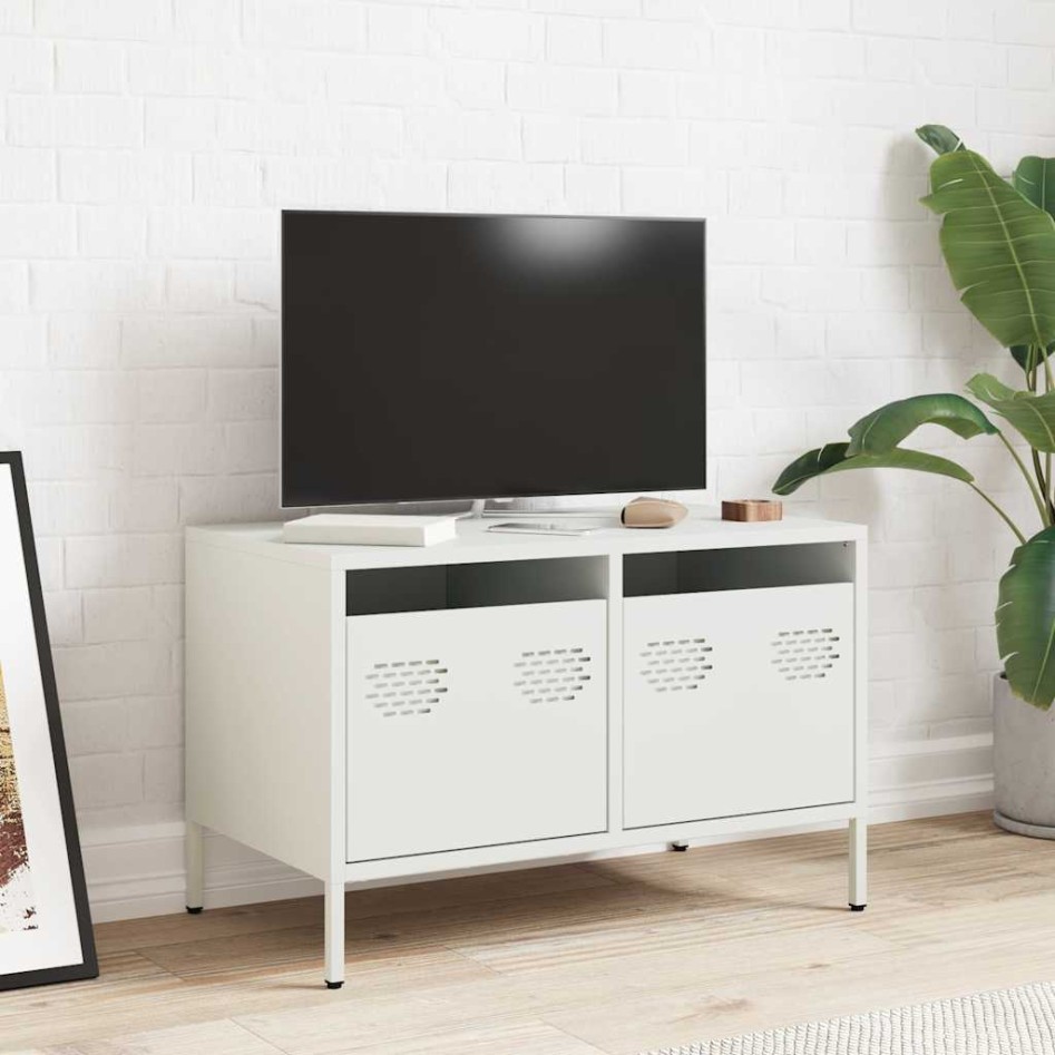Mueble para TV acero laminado en frío blanco 68x39x43,5