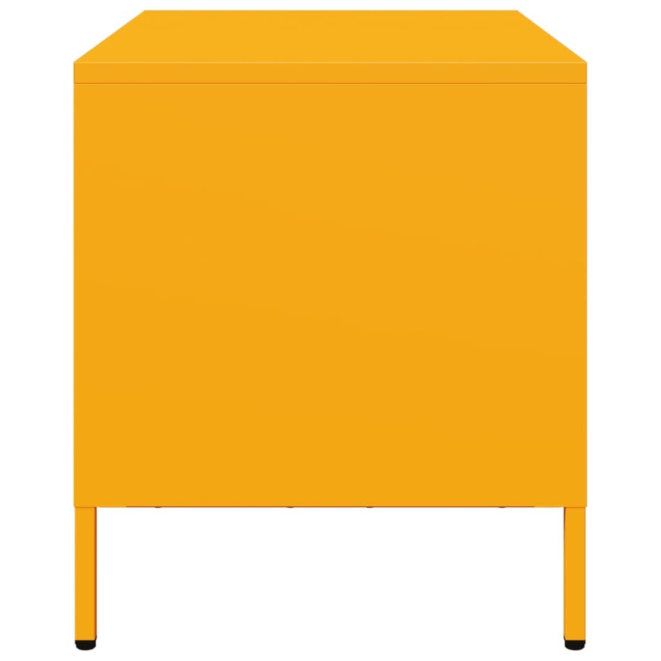 Mueble TV acero laminado en frío amarillo mostaza 68x39x43,5