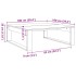 Mesa de centro madera de ingeniería envejecida 100x100x35