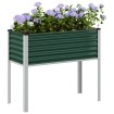 Jardinera de acero verde 100x41x90 cm