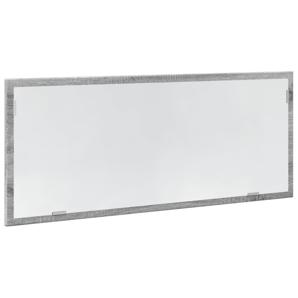 Espejo de baño LED madera ingeniería gris Sonoma 100x8,5x37