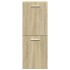 Set de muebles de baño 3 pzas madera contrachapada roble