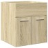 Set de muebles de baño 3 pzas madera contrachapada roble