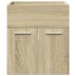 Set de muebles de baño 3 pzas madera contrachapada roble