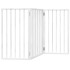 Puerta para perros plegable 3 paneles madera álamo blanca