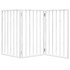 Puerta para perros plegable 3 paneles madera álamo blanca