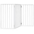 Puerta para perros plegable 3 paneles madera álamo blanca